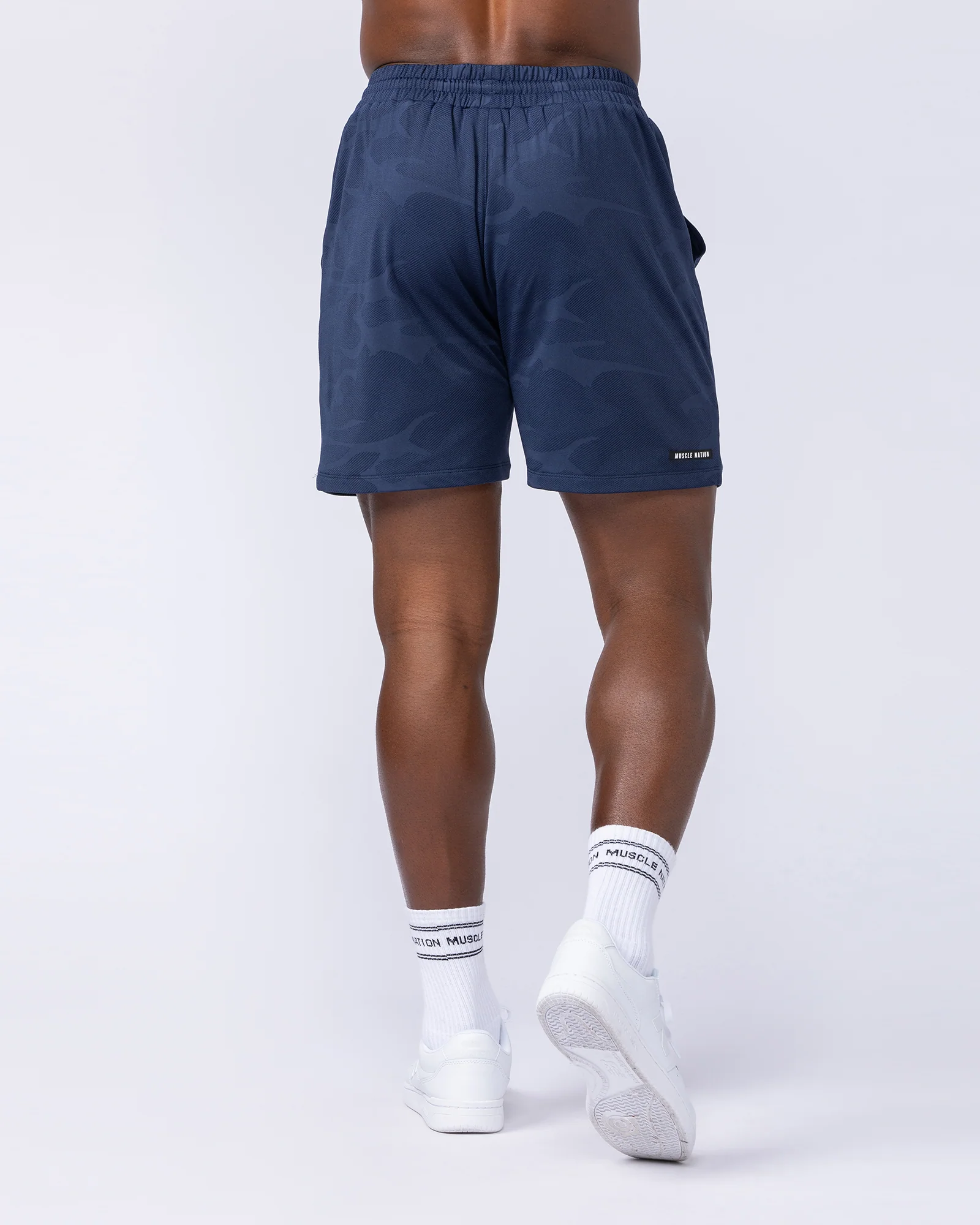 Tech Camo Lay Up 5" Shorts - Navy Camo - Image 5