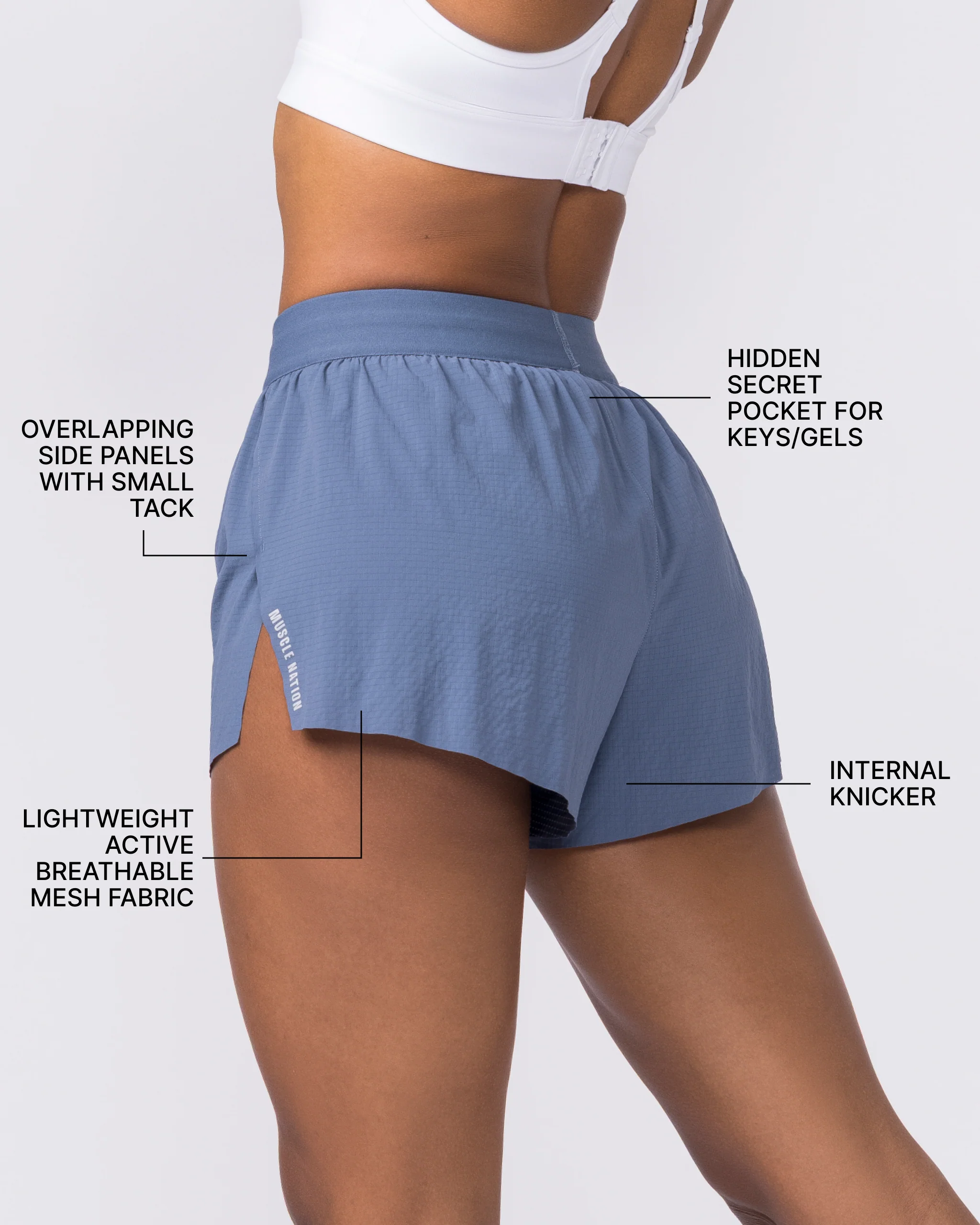 Tempo 3" Run Shorts - Arctic - Image 3
