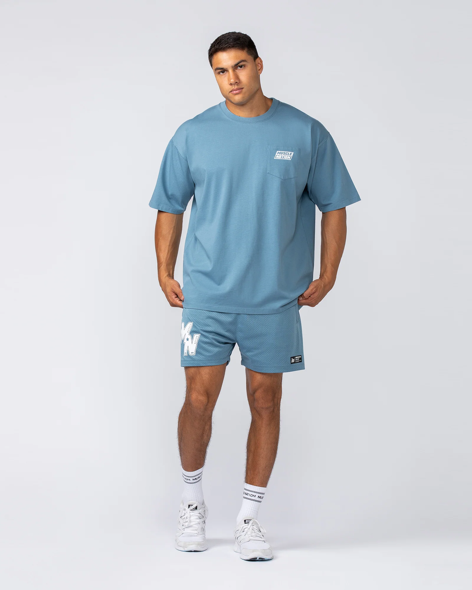Throwback Lay Up 3.5" Shorts - Pale Thunder - Image 6