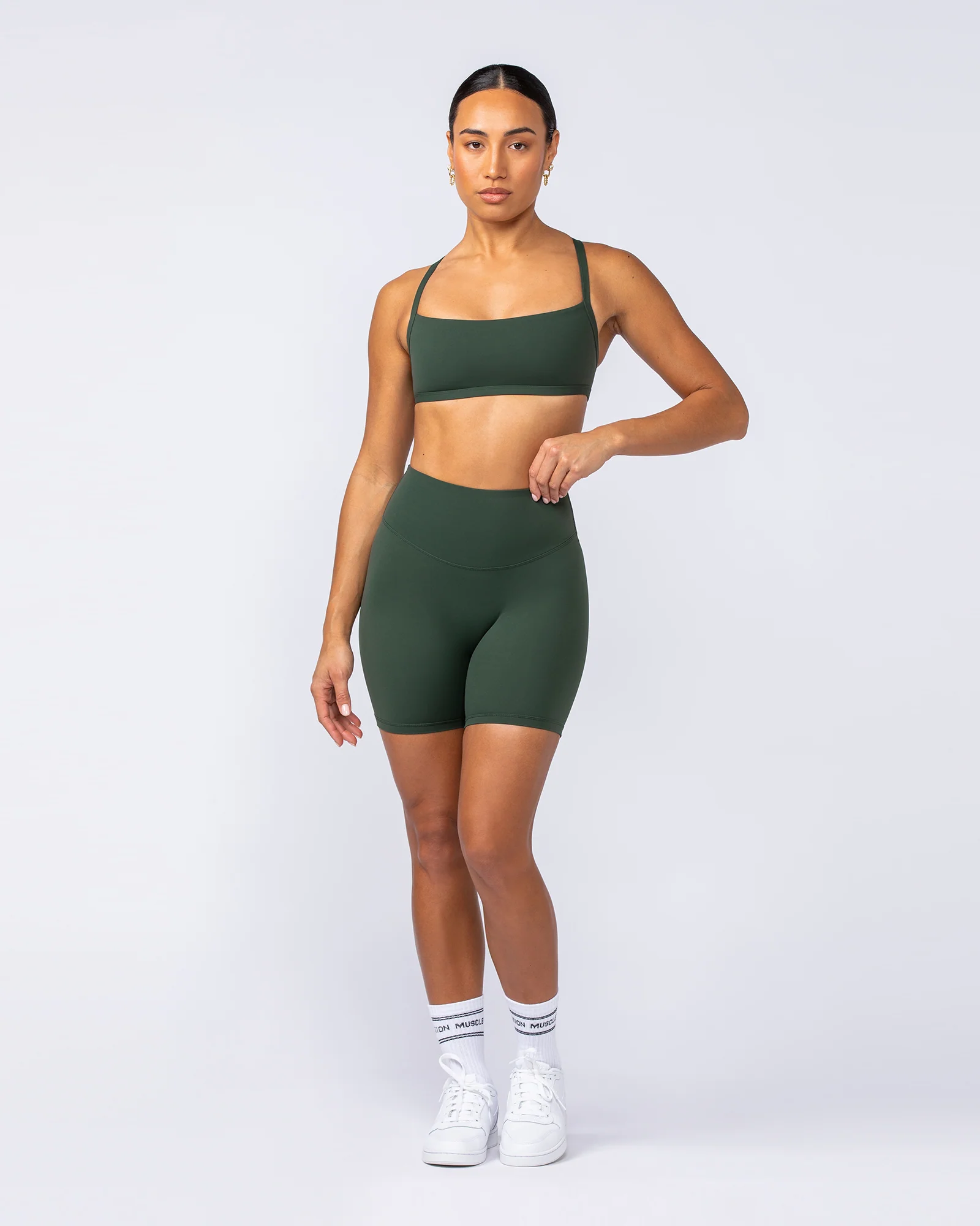Ultra Aura Bike Shorts - Dark Olive - Image 6