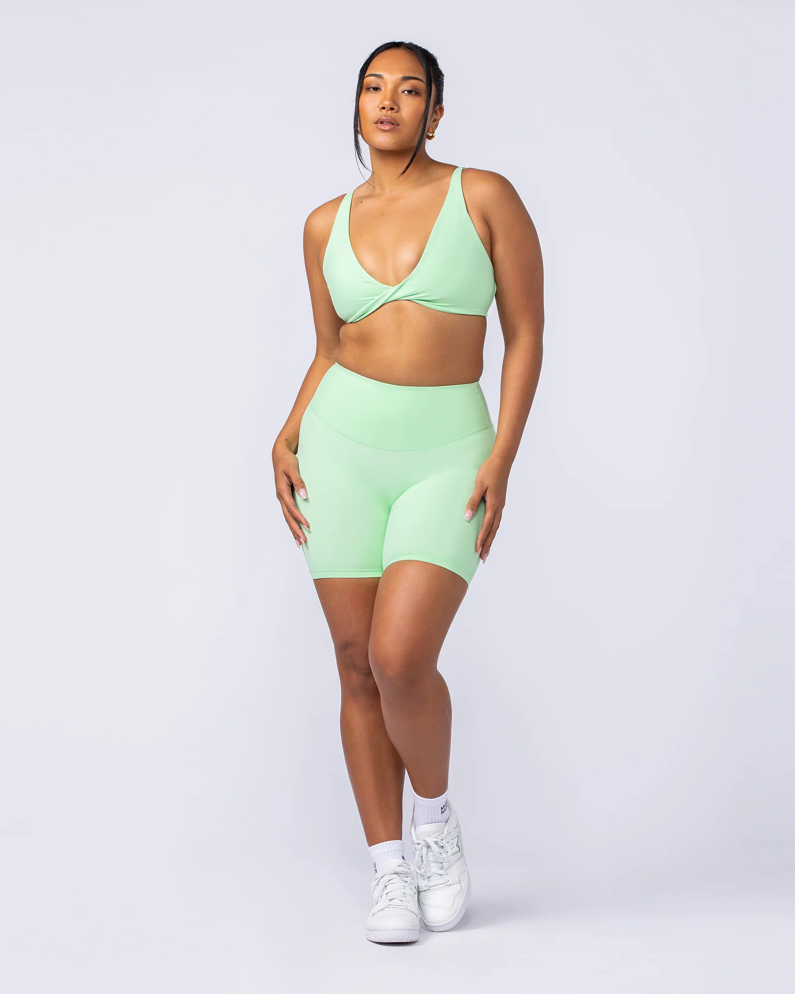 Ultra Aura Bike Shorts - Lime Splice - Image 7