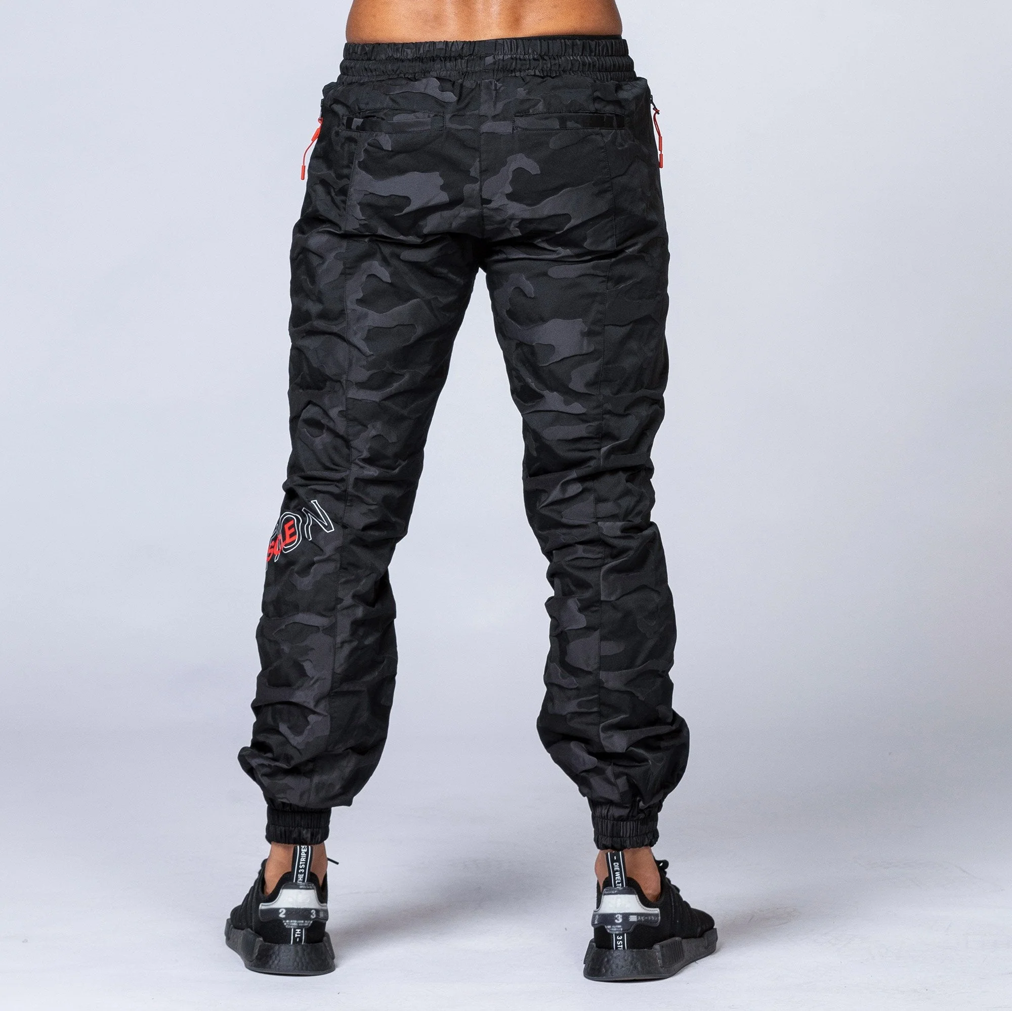 Unisex Tracksuit Pants - Black Camo - Image 7