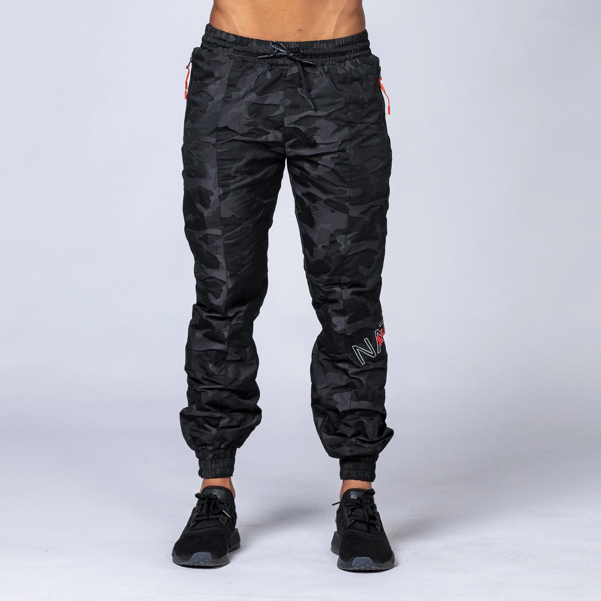 Unisex Tracksuit Pants - Black Camo - Image 8
