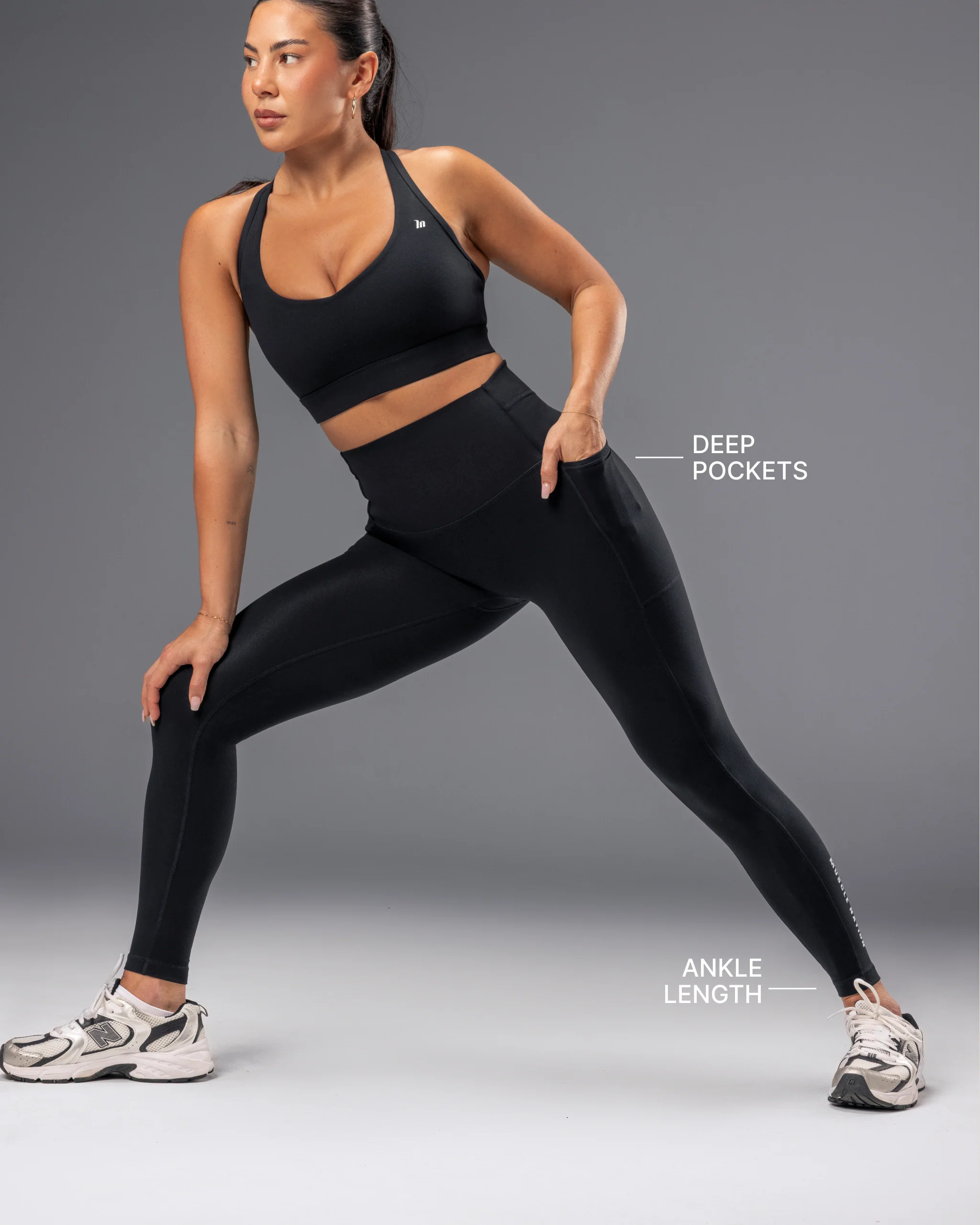 Unrivalled Everyday Pocket Ankle Leggings - Black - Image 3