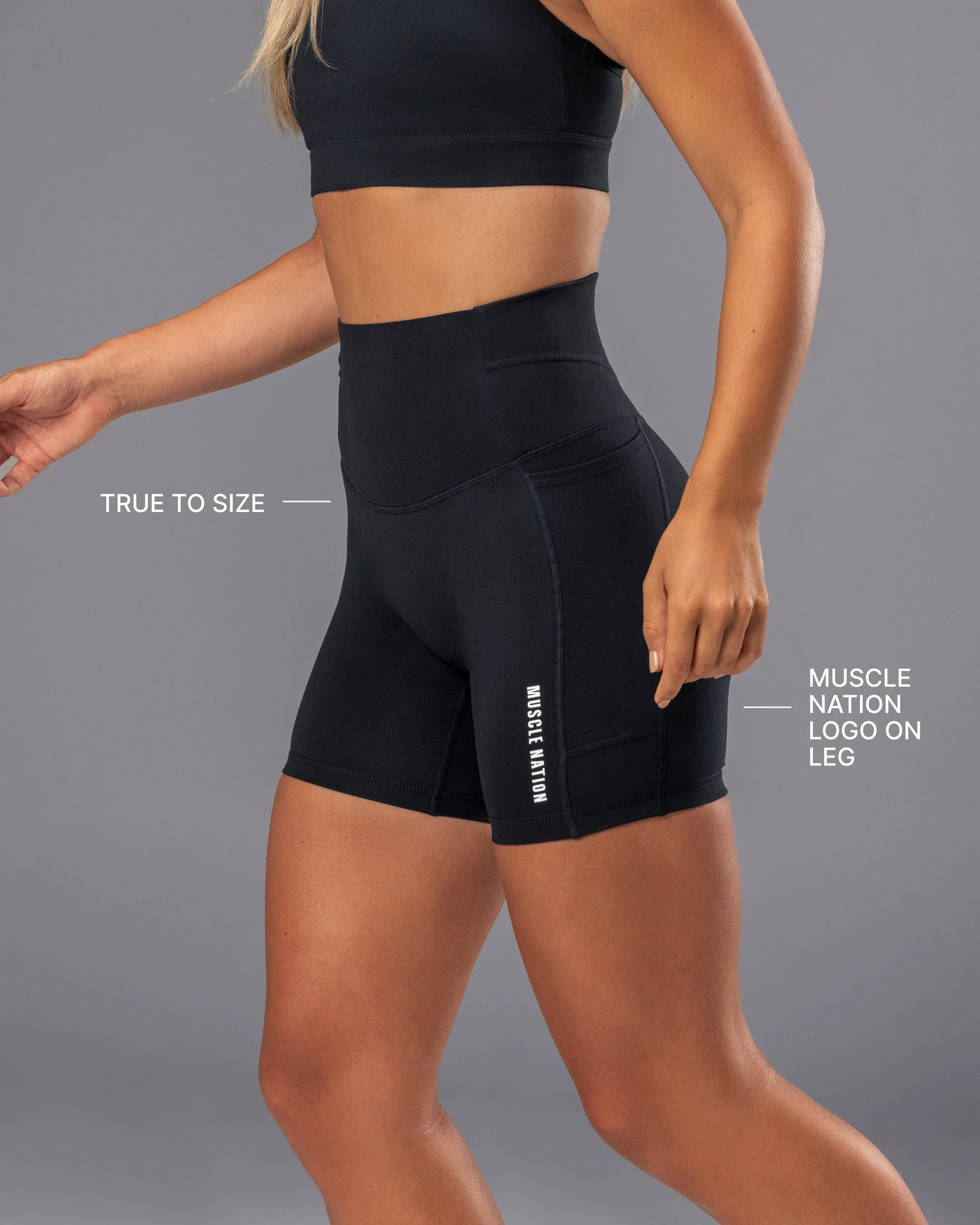 Unrivalled Everyday Pocket Bike Shorts - Black - Image 3