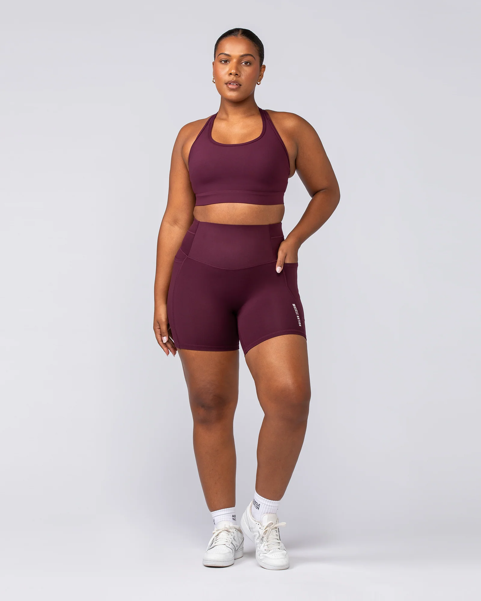 Unrivalled Everyday Pocket Bike Shorts - Sangria - Image 9