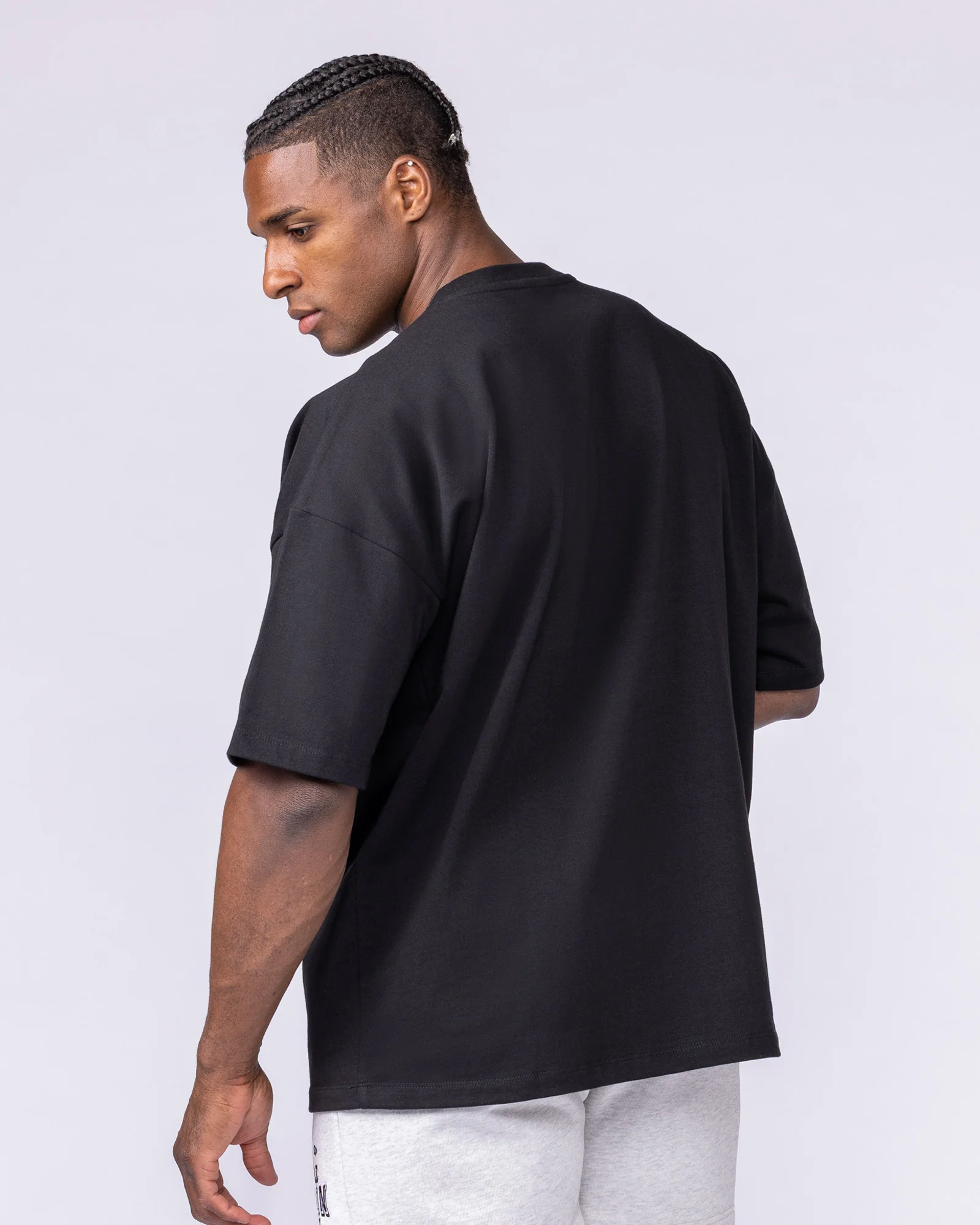 Varsity Oversized Boxy Tee - Black - Image 2