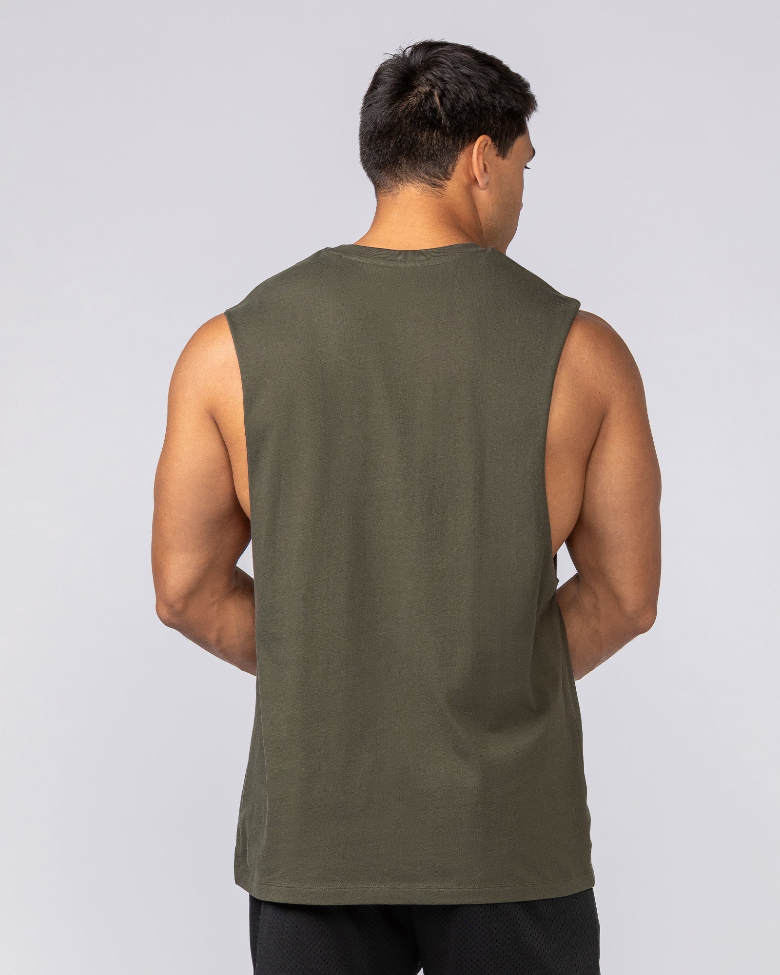 Varsity Training Drop Arm Tank - Dark Khaki - Image 3