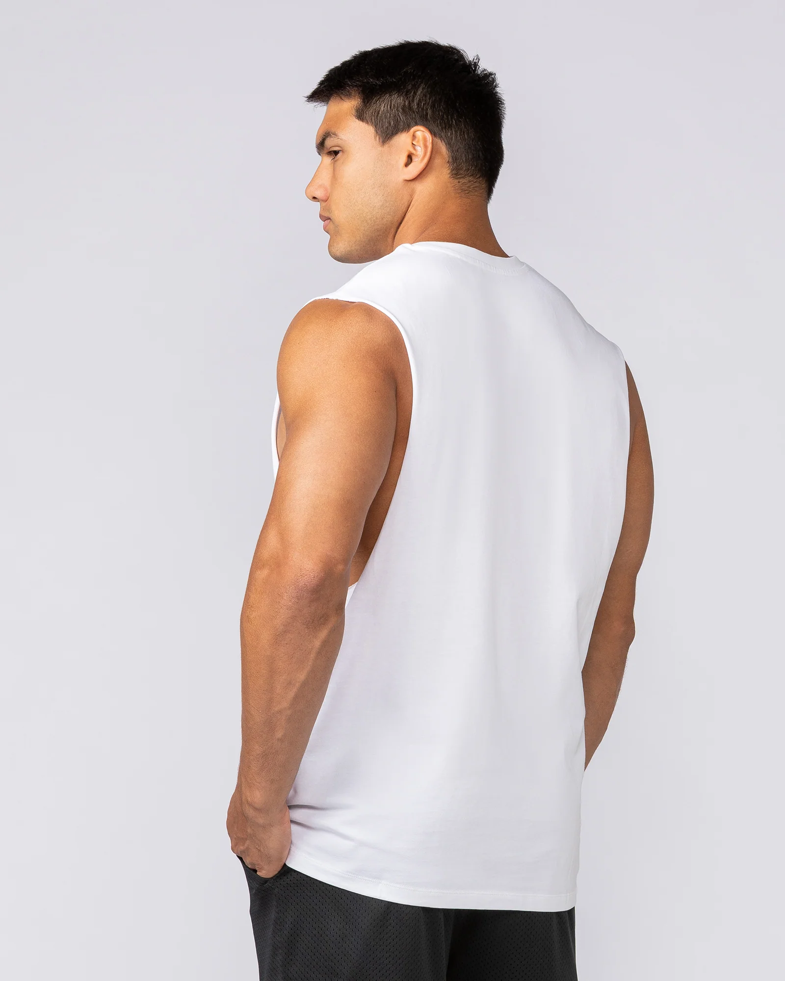 Varsity Training Drop Arm Tank - White - Image 4
