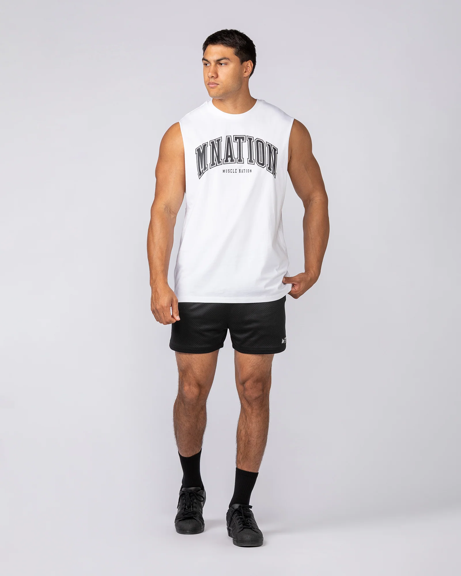 Varsity Training Drop Arm Tank - White - Image 6