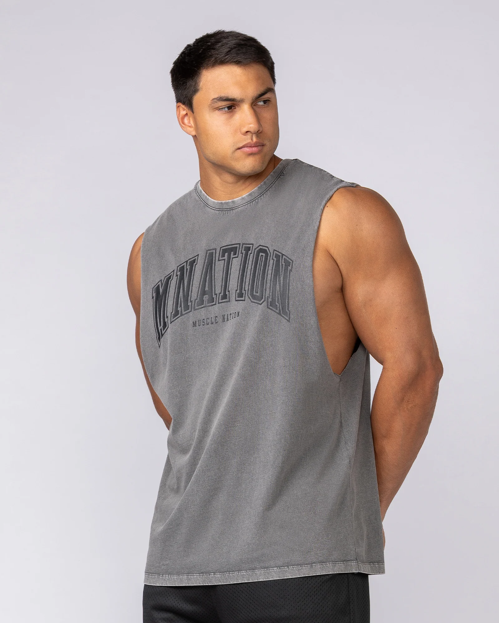 Varsity Training Drop Arm Vintage Tank - Washed Tornado - Image 2