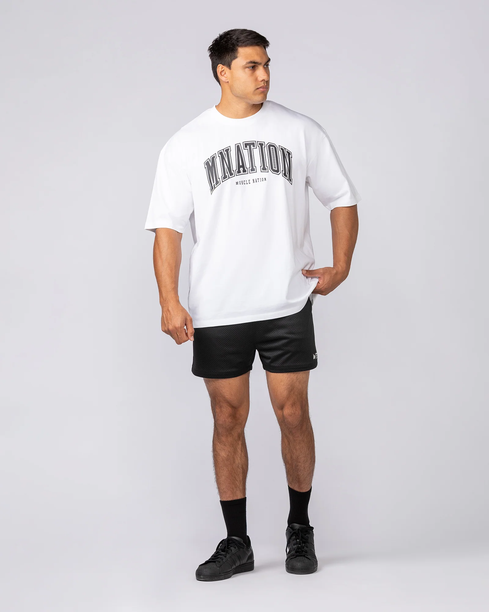 Varsity Training Oversized Tee - White - Image 6