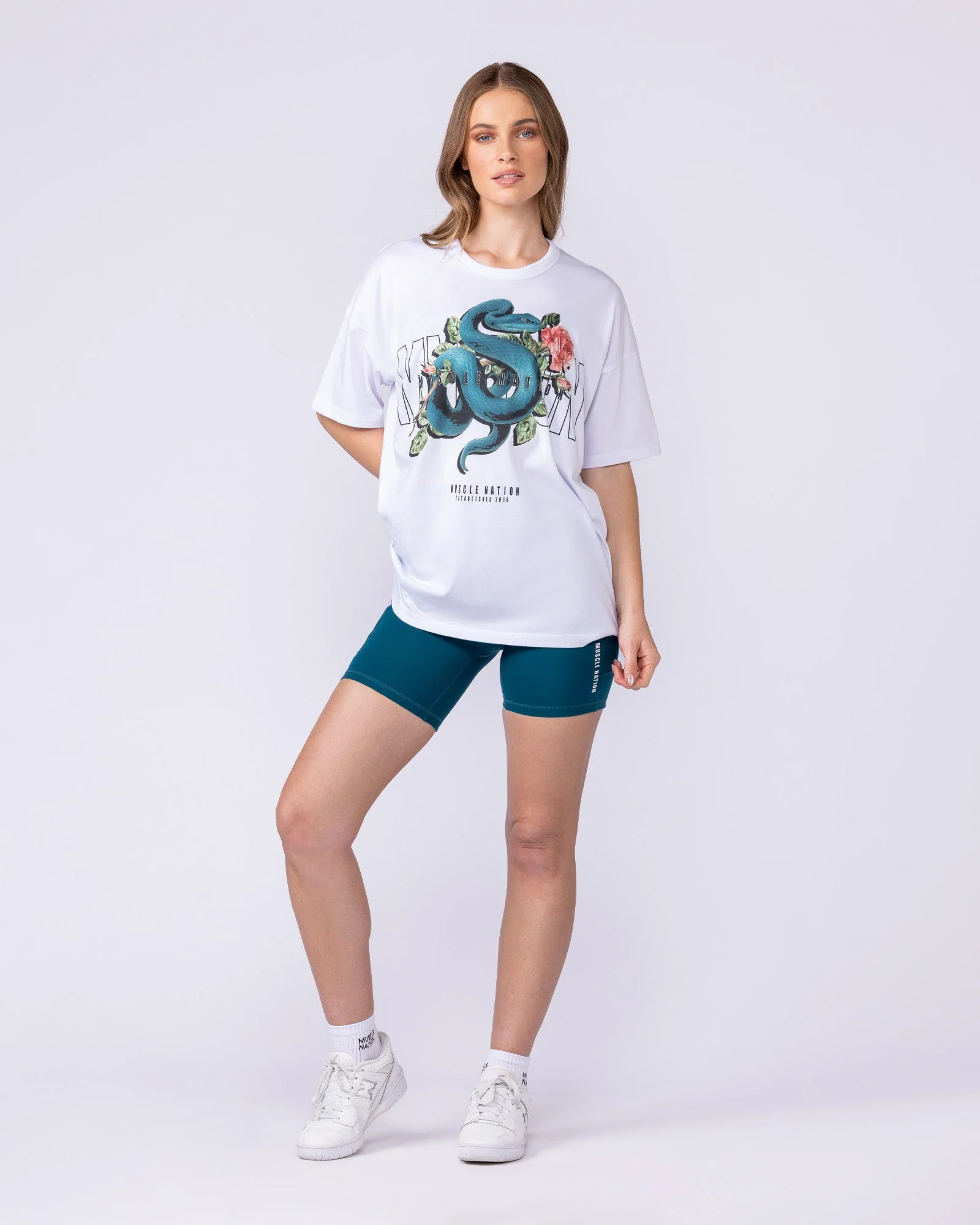 Viper Oversized Tee - White - Image 6