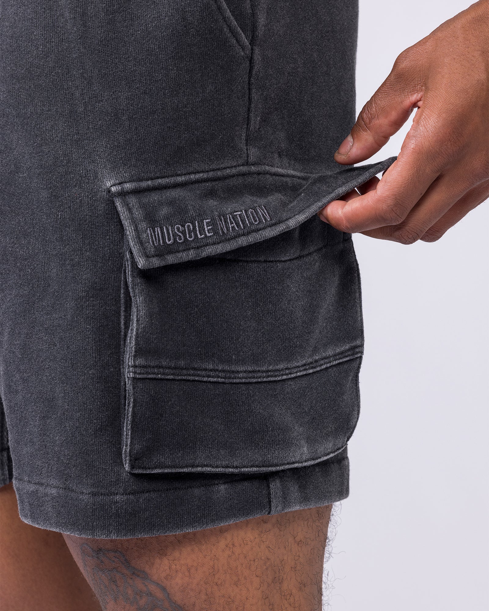 Weekender Vintage Cargo 5" Shorts - Washed Black - Image 6