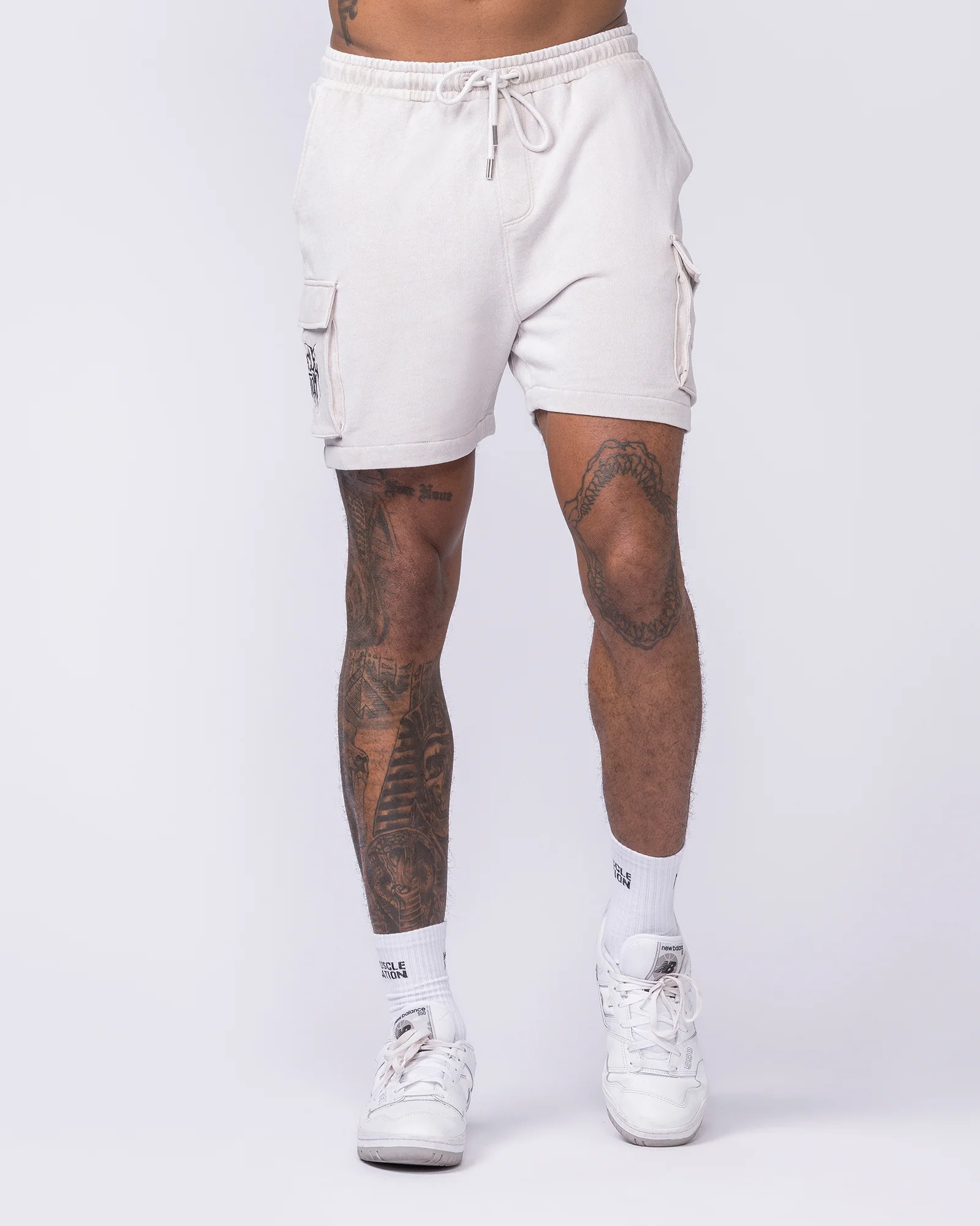 Weekender Vintage Cargo 5" Shorts - Washed Cream - Image 3