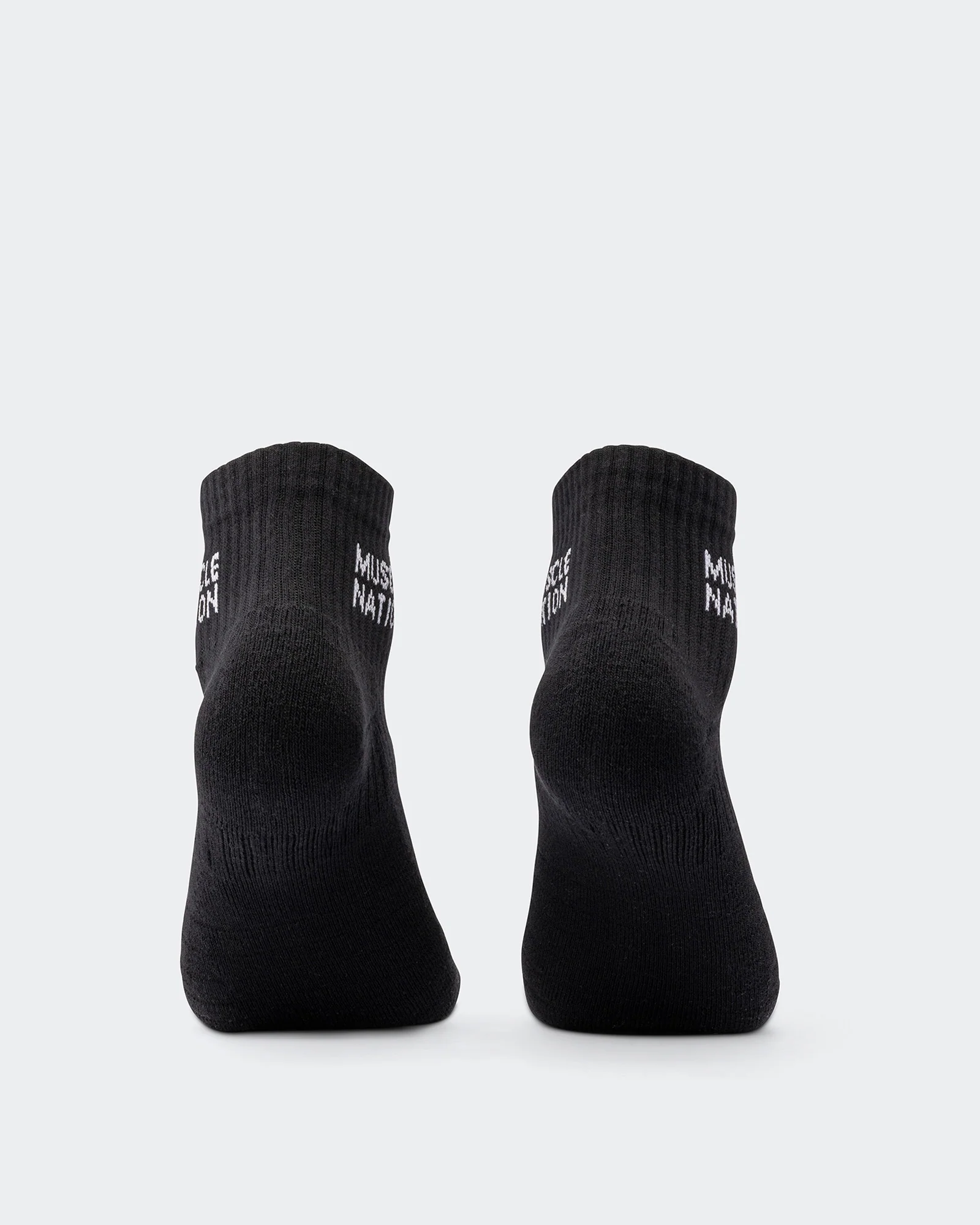 Womens 1/4 Crew Sock (2X Pack) - Black / White - Image 3