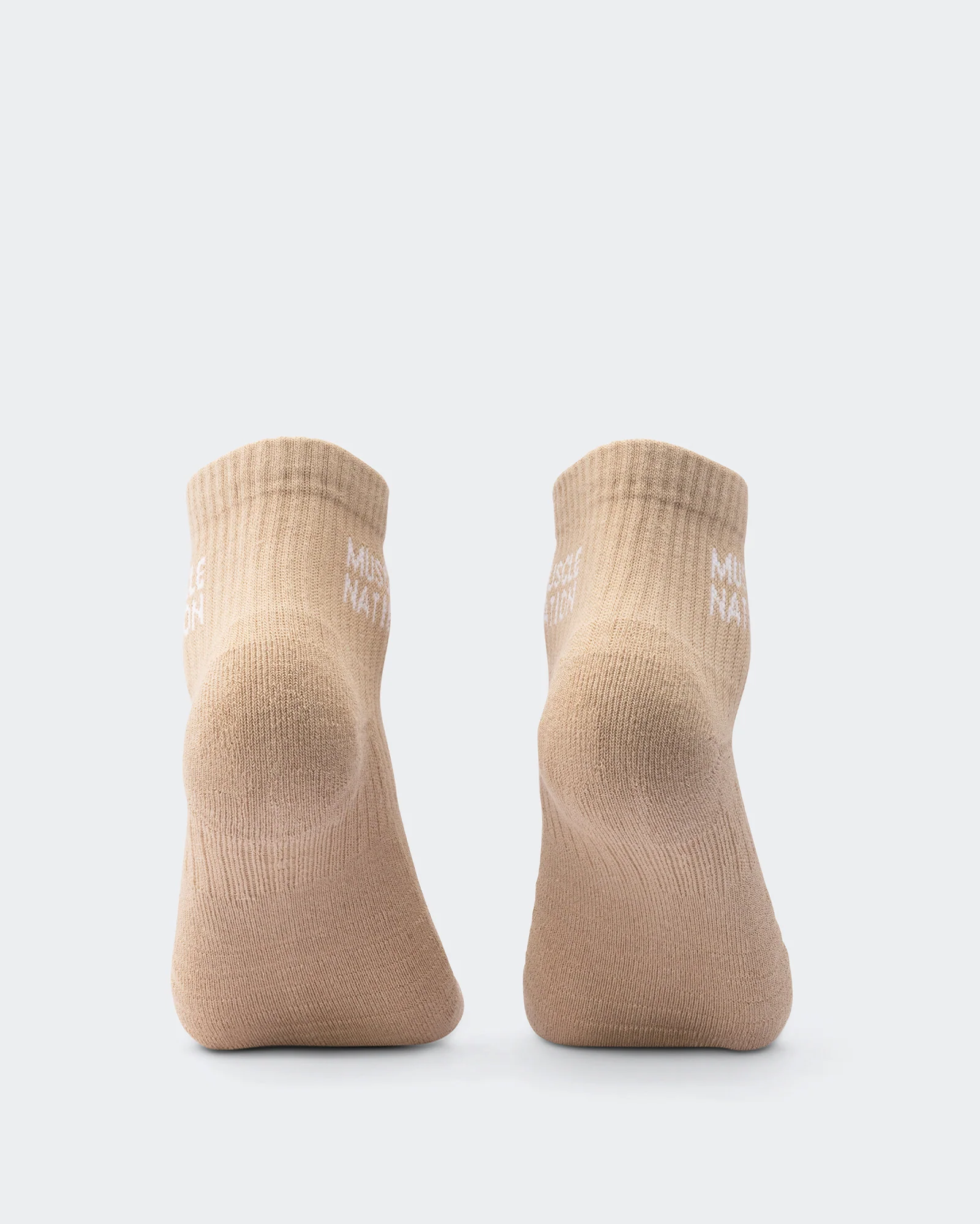 Womens 1/4 Crew Sock (2X Pack) - White / Stone - Image 5