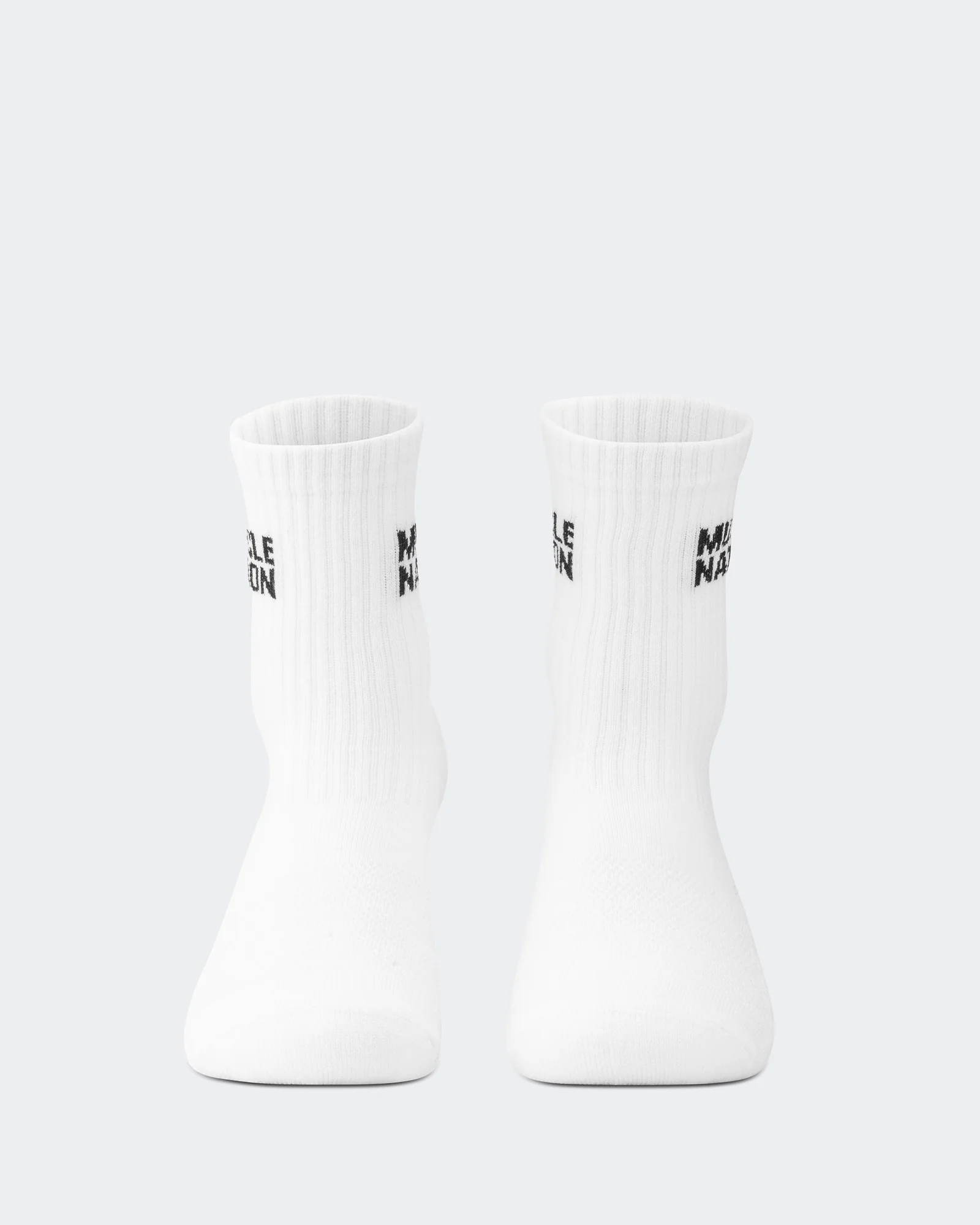 Womens Essential Crew Socks (2x Pack) - White - Image 3