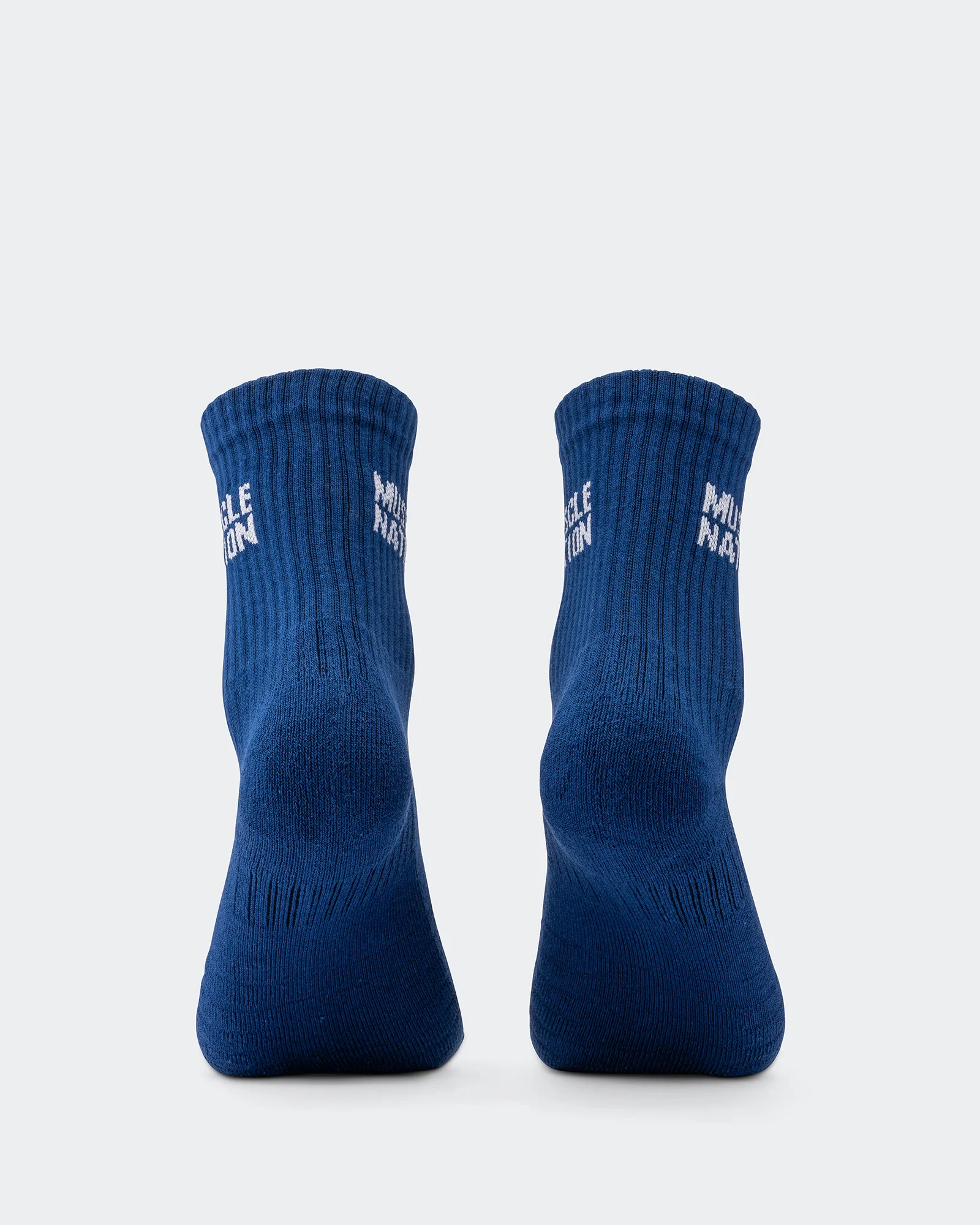 Womens Essential Crew Socks (3x Pack) - Navy / Hawaiian Blue / Off White - Image 11