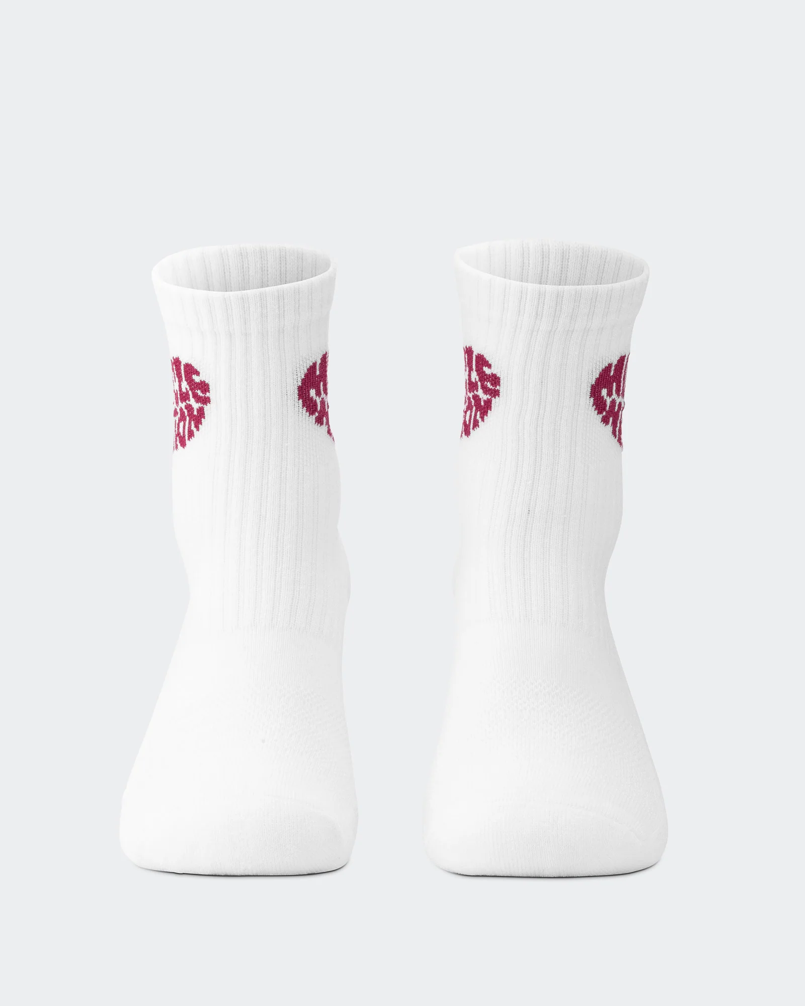Womens Heart Crew Sock (2X Pack) - White / Grey Marl - Image 4