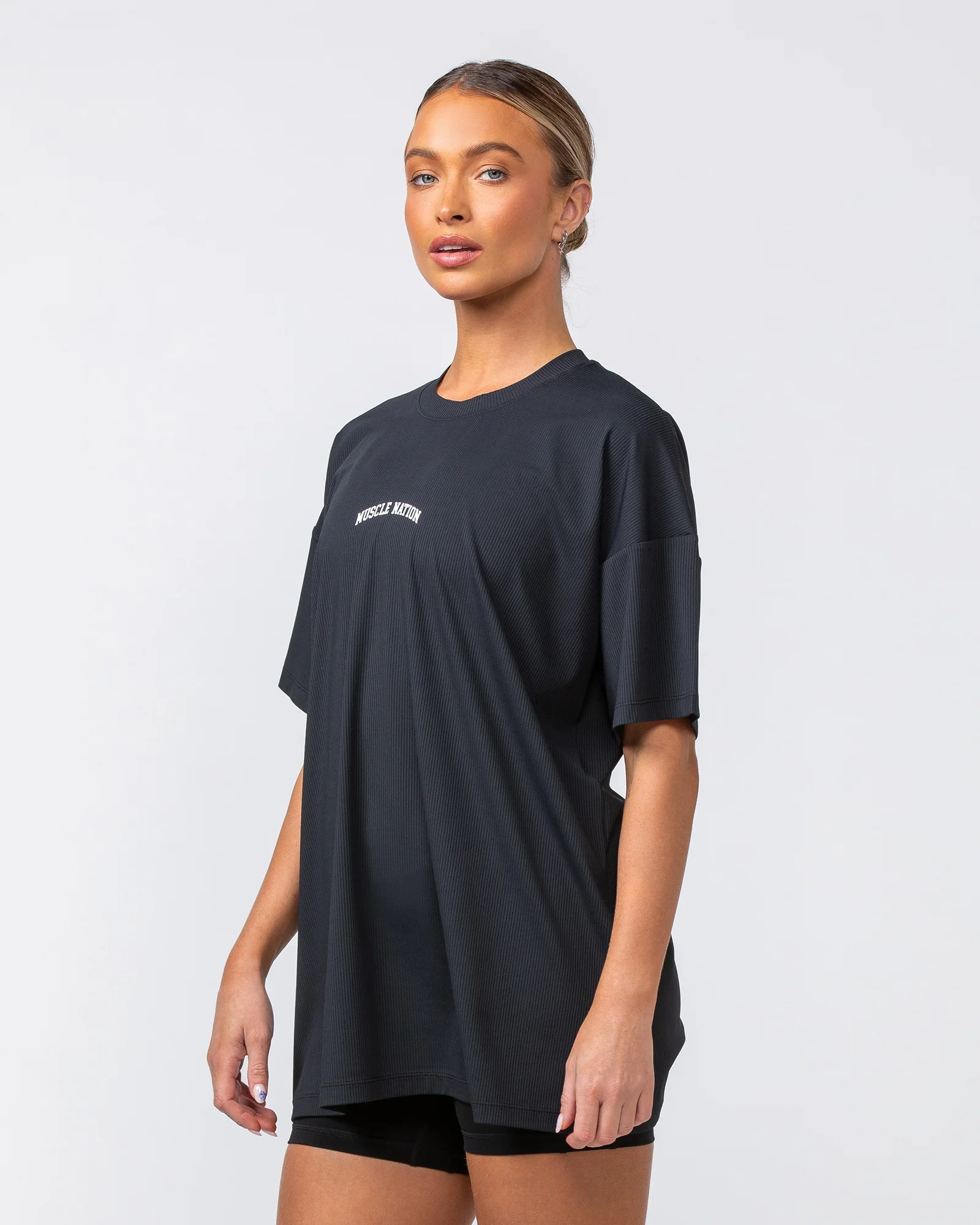 Relaxed Rib Training Tee - Black - Image 5