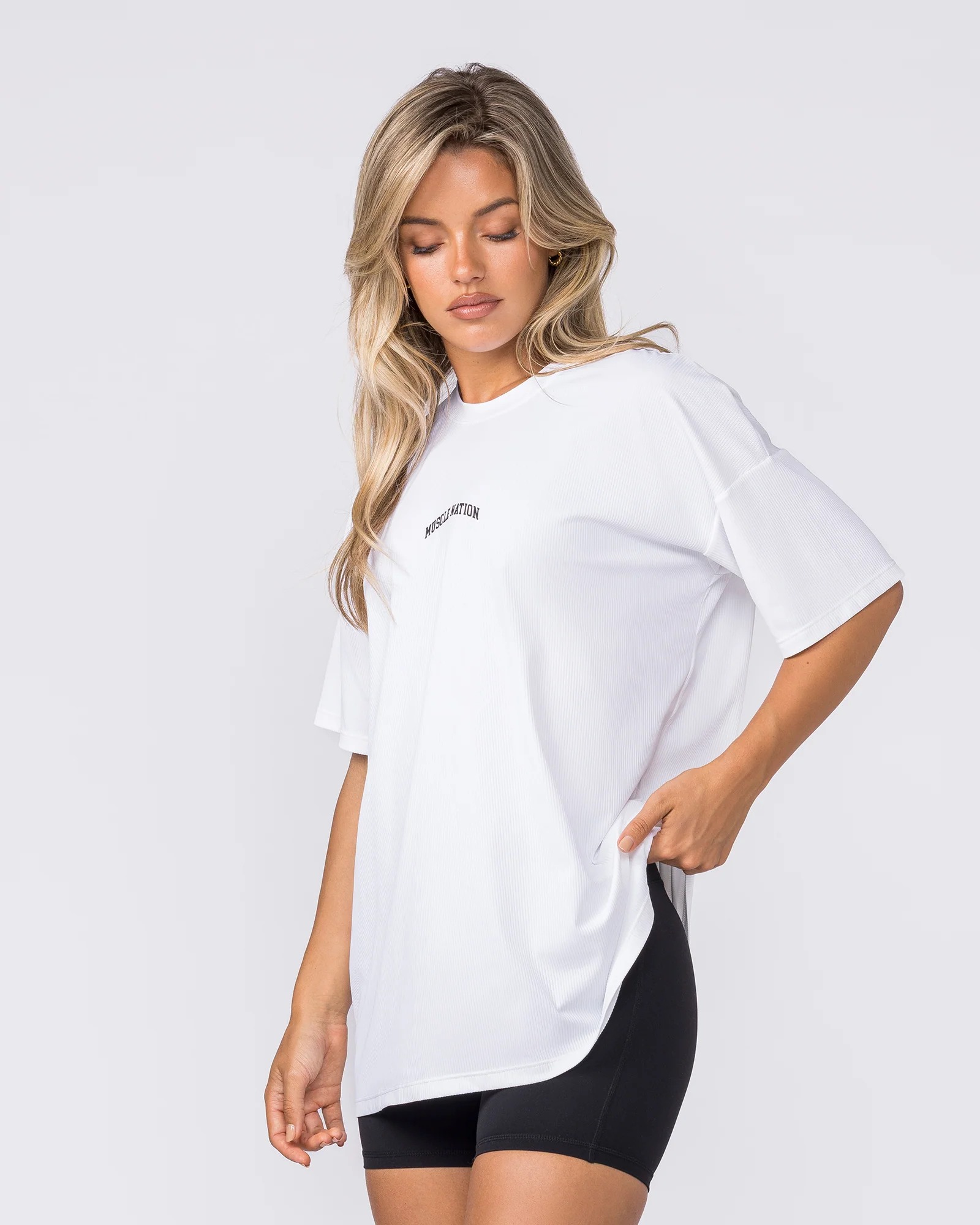 Relaxed Rib Training Tee - White - Image 4