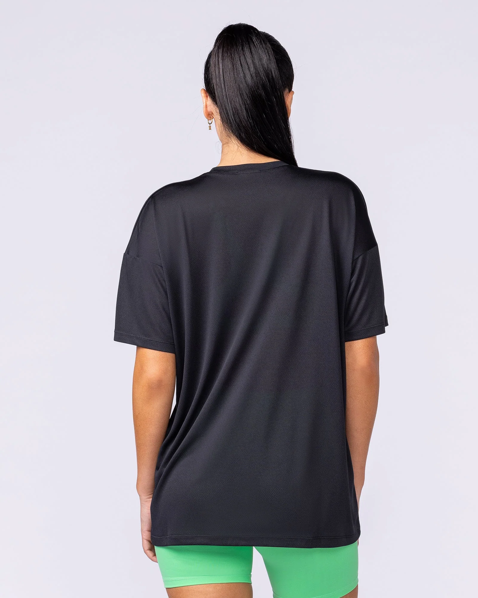 Womens Relaxed Training Tee - Black - Image 6