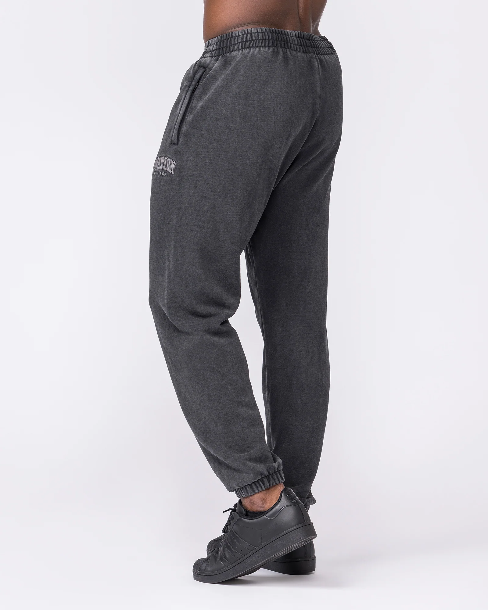 Worldclass Vintage Trackies - Washed Black - Image 2