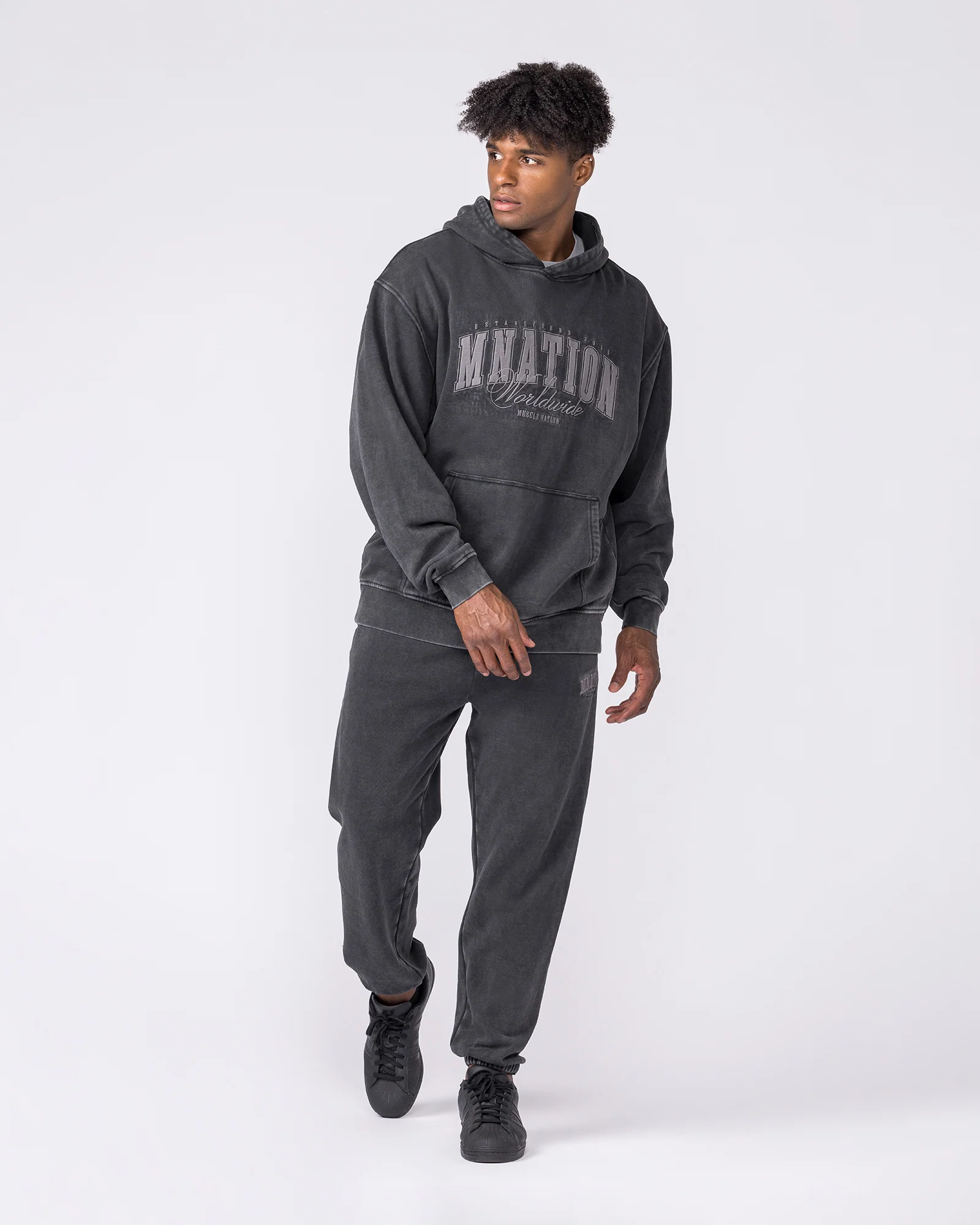 Worldclass Vintage Trackies - Washed Black - Image 6