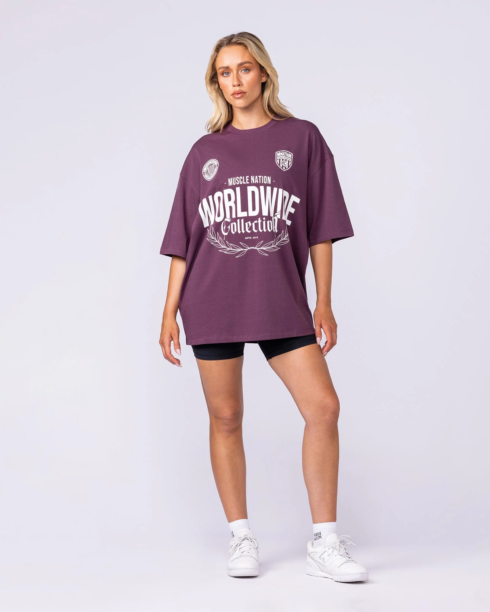 Worldwide Collection Oversized Tee - Cranberry - Image 7