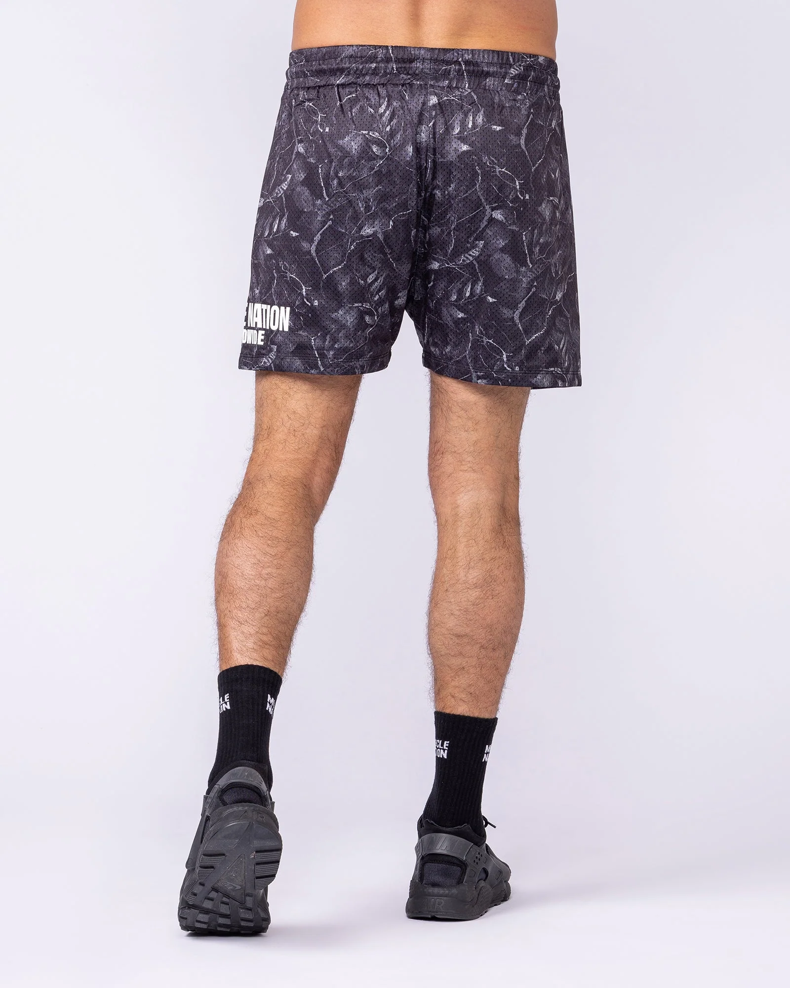 Worldwide Lay Up 3.5" Shorts - Tree Camo Monochrome - Image 5