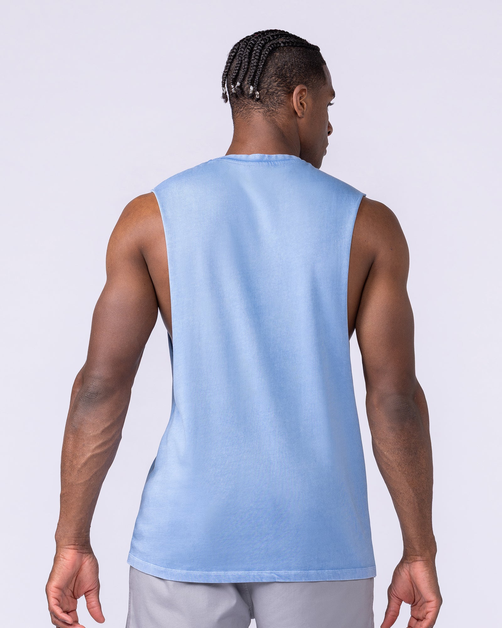 Vintage Training Drop Arm Tank - Washed Pacific - Image 4