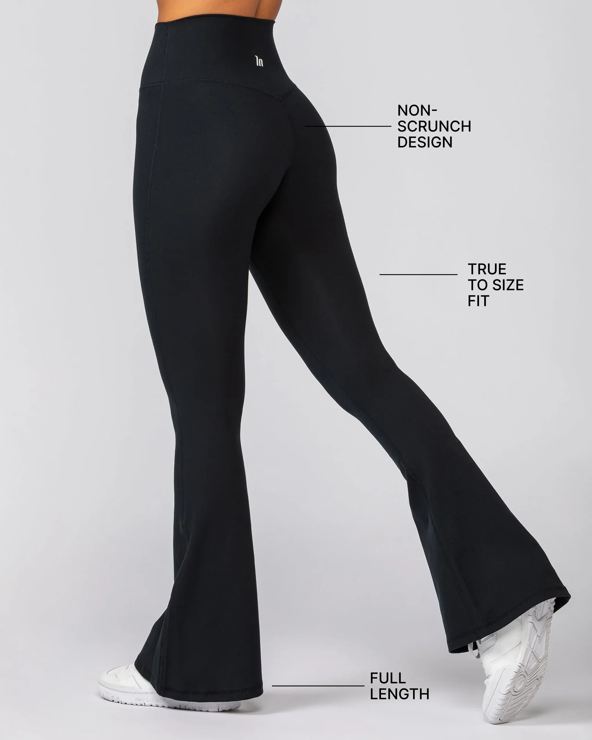 Zero Rise Everyday Flare Leggings - Black - Image 3