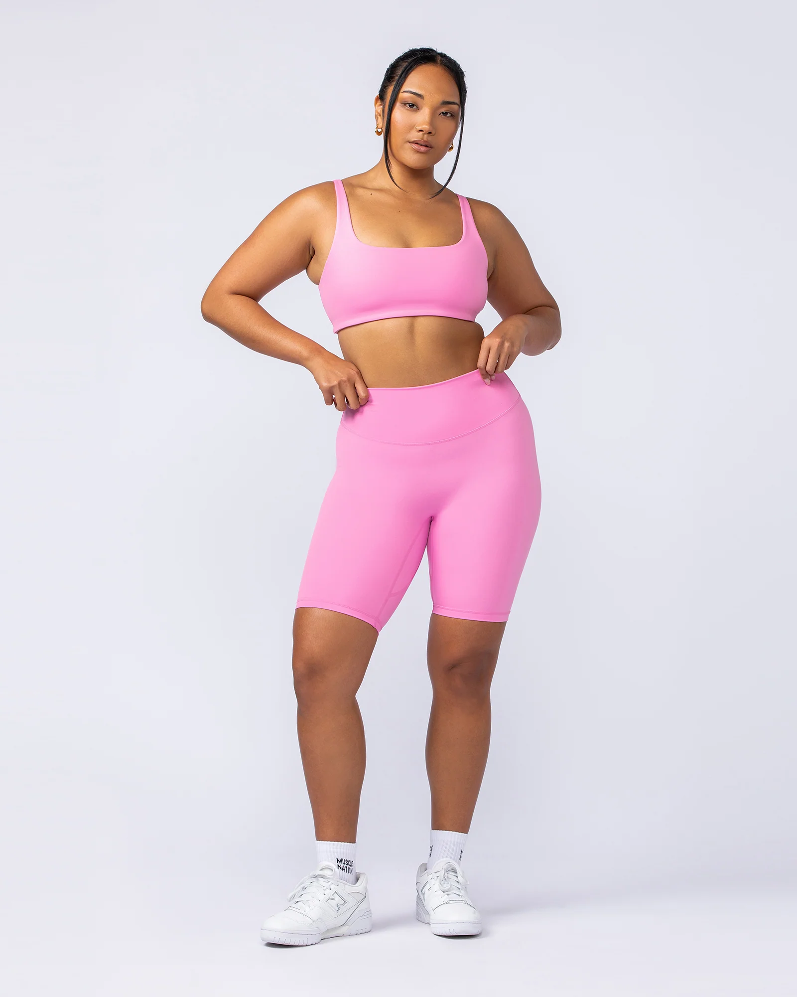 Zero Rise Everyday Referee Length Shorts - Hollywood Pink - Image 6