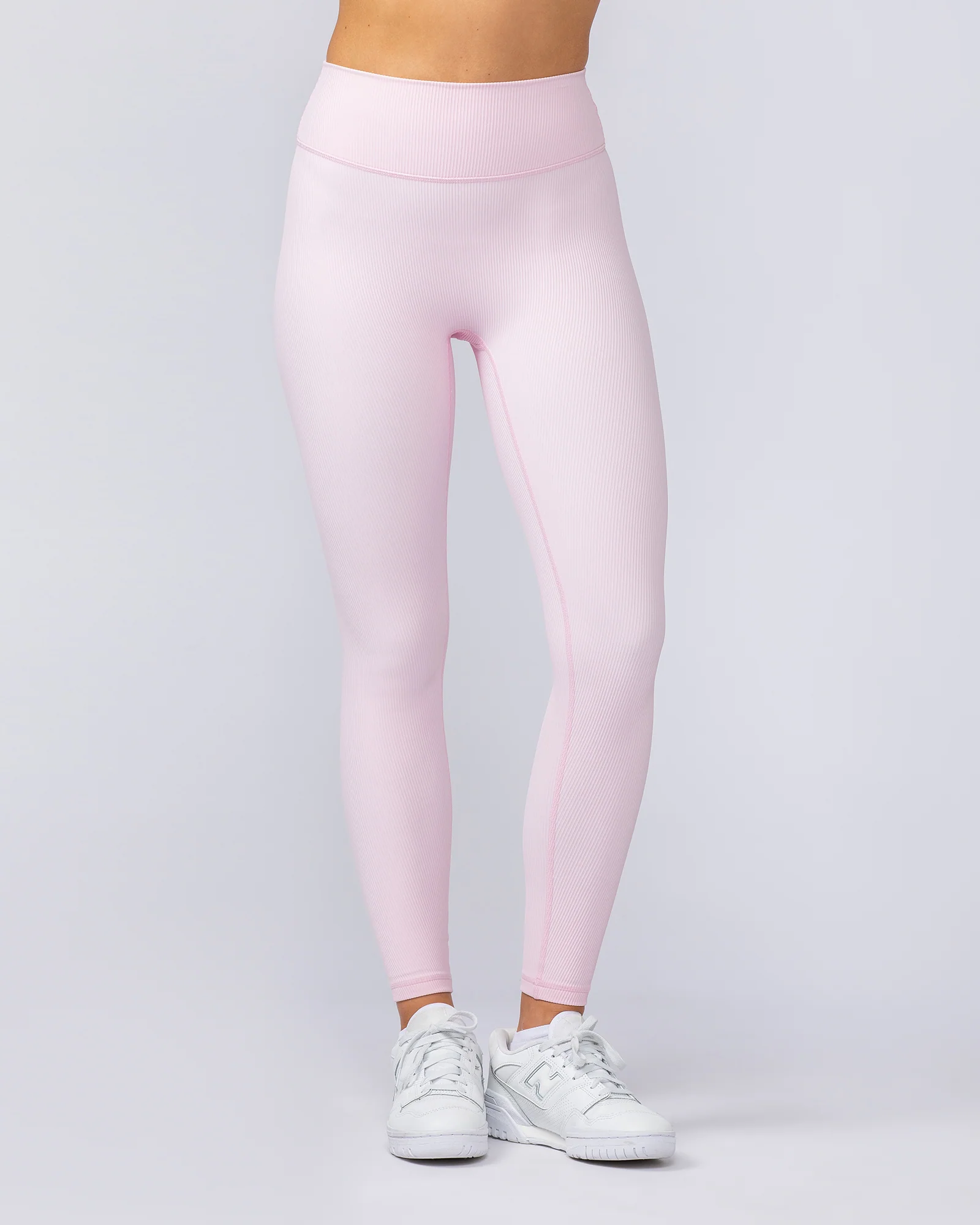 Zero Rise Rib Ankle Length Leggings - Baby Pink - Image 4