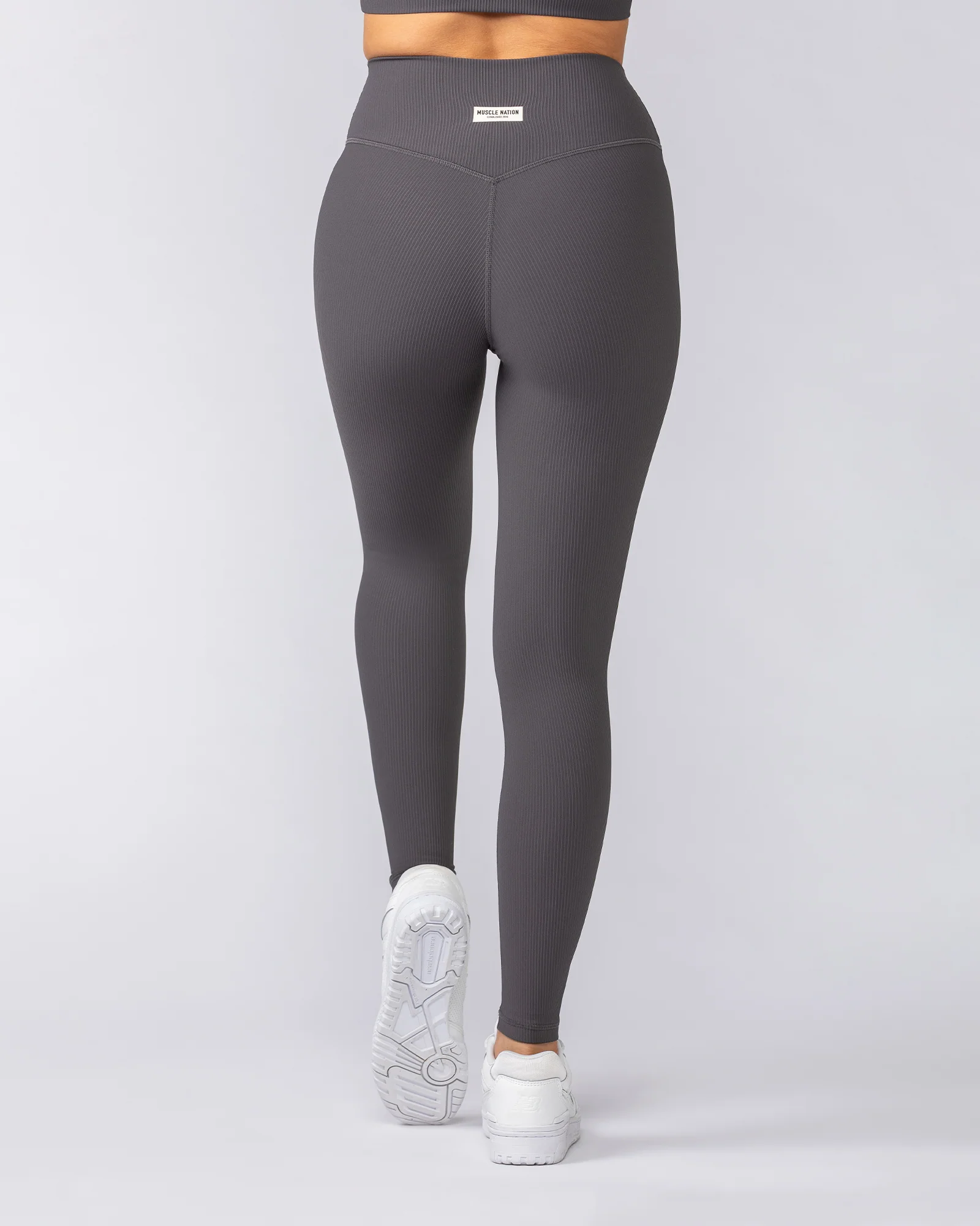 Zero Rise Rib Ankle Length Leggings - Phantom - Image 4